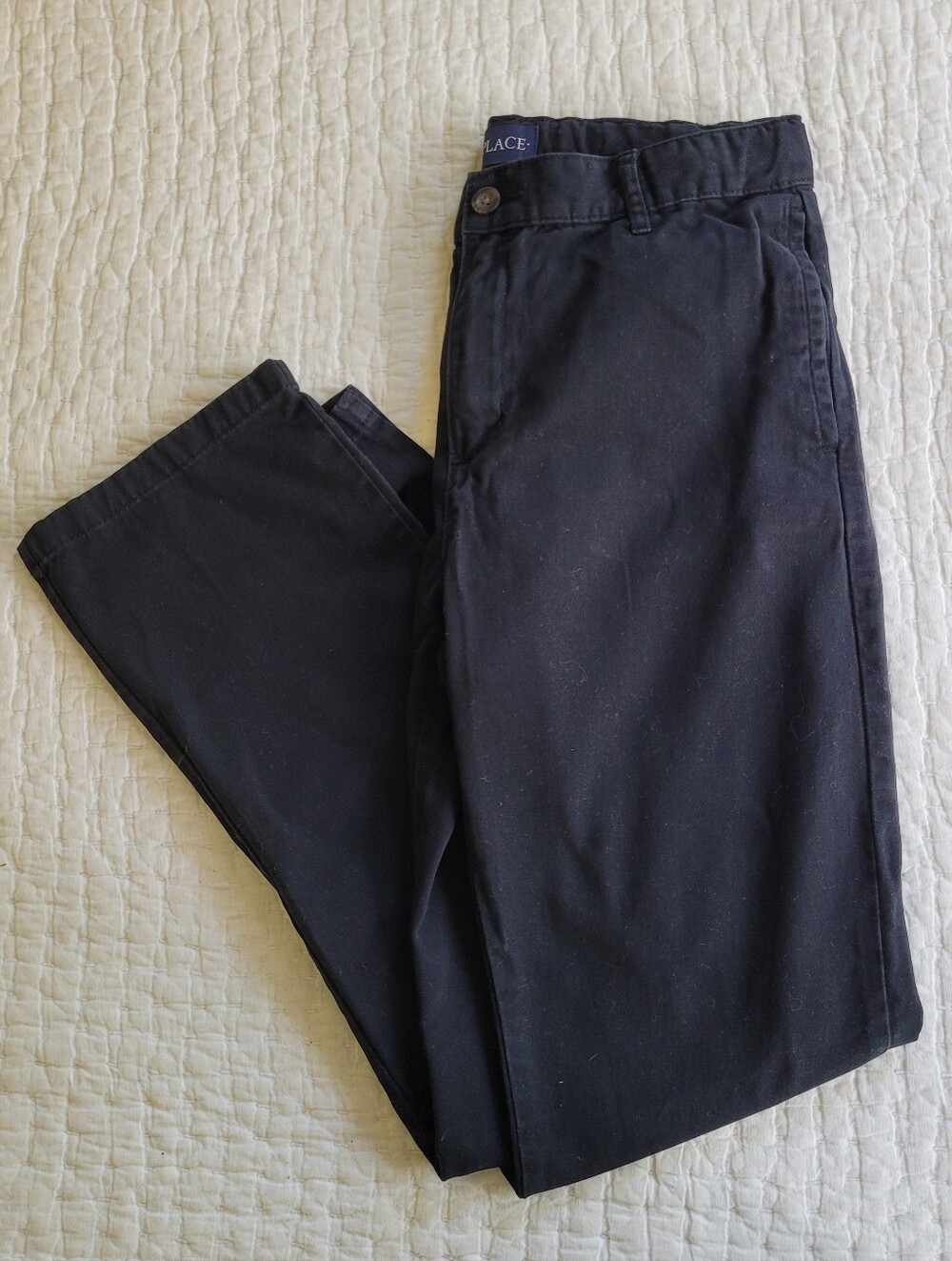 Children's Place Black Cotton Chino Pants Size 16